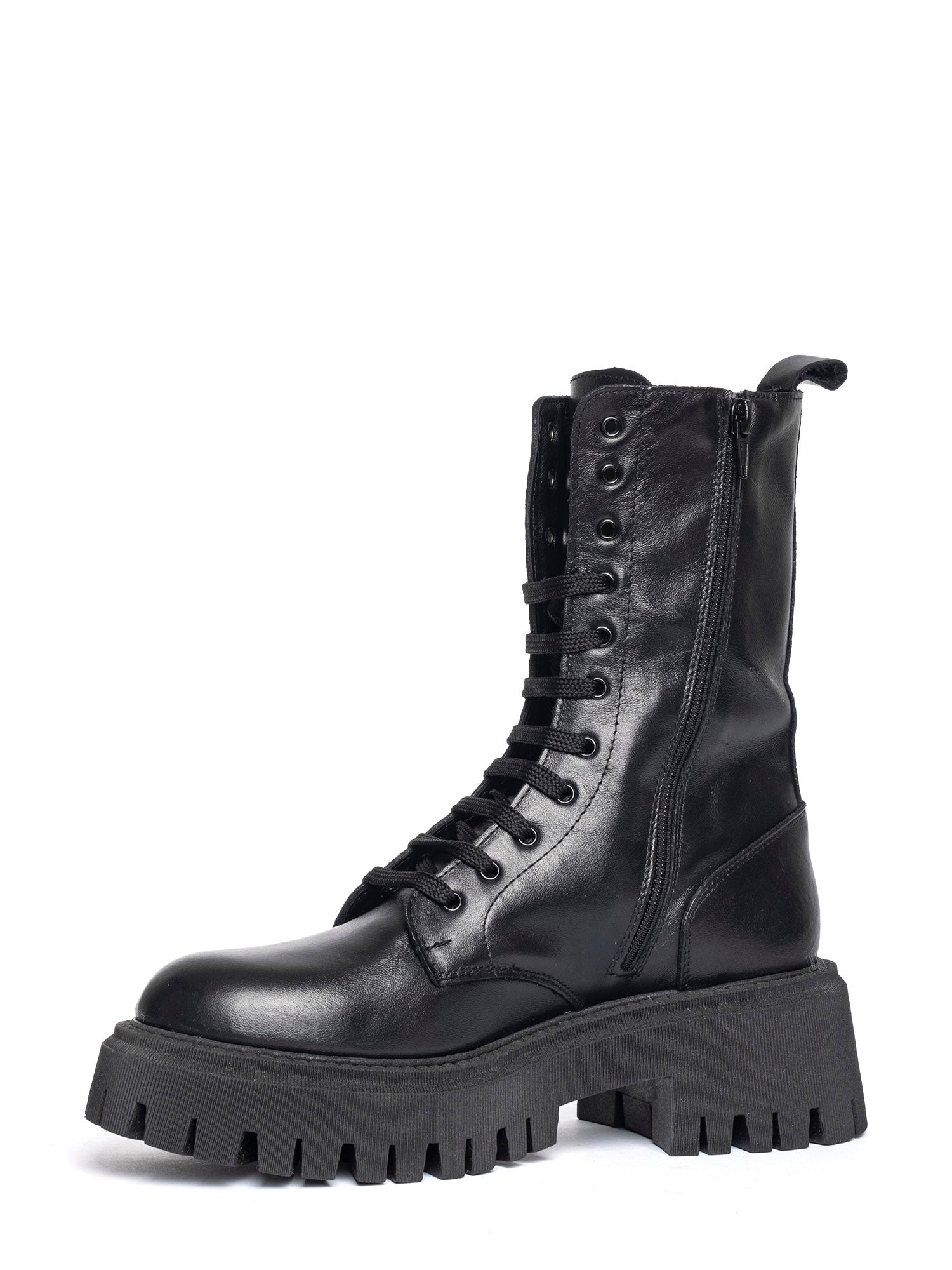 Onyx Biker in vitello nero