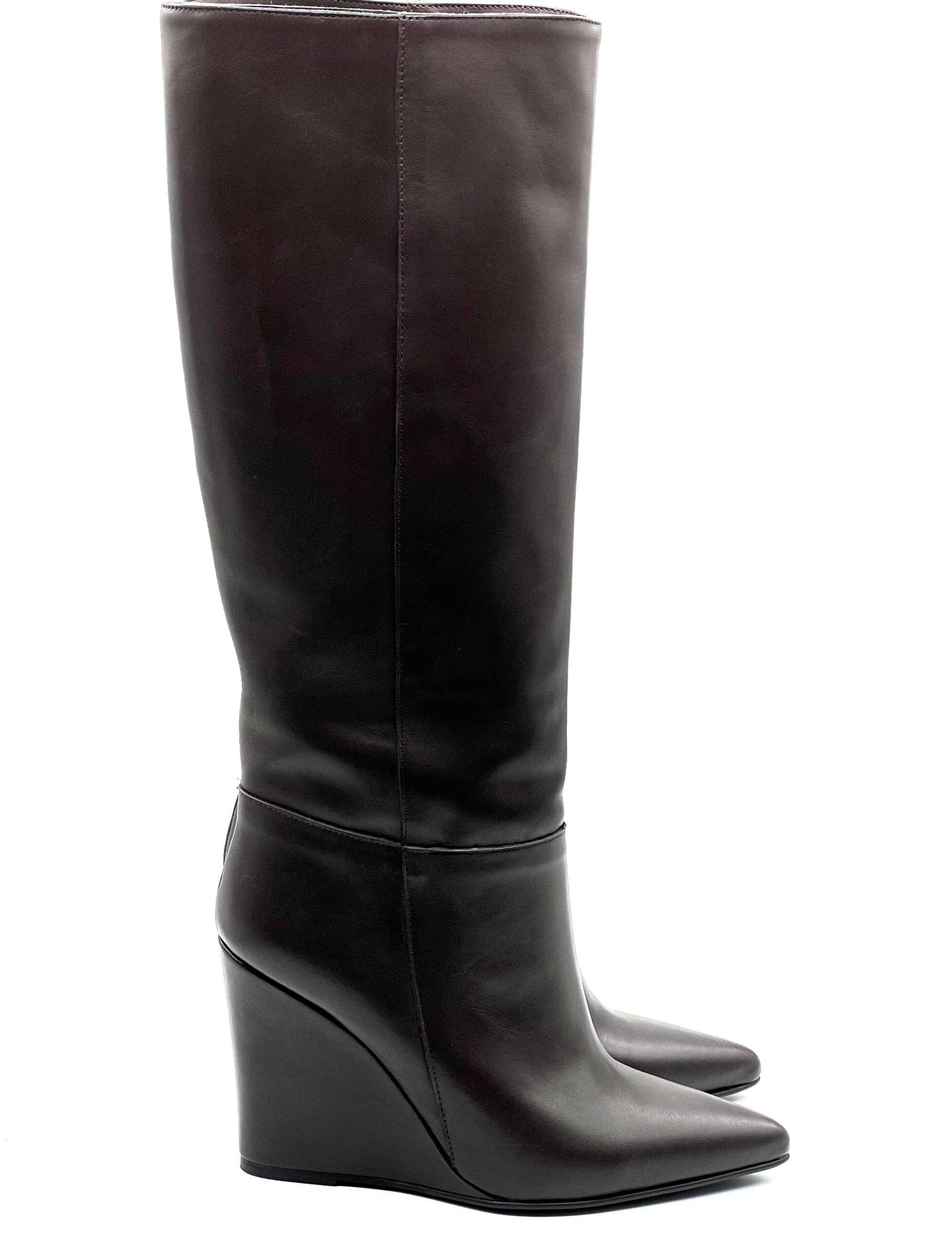 Stivali Pink in vitello bordeaux