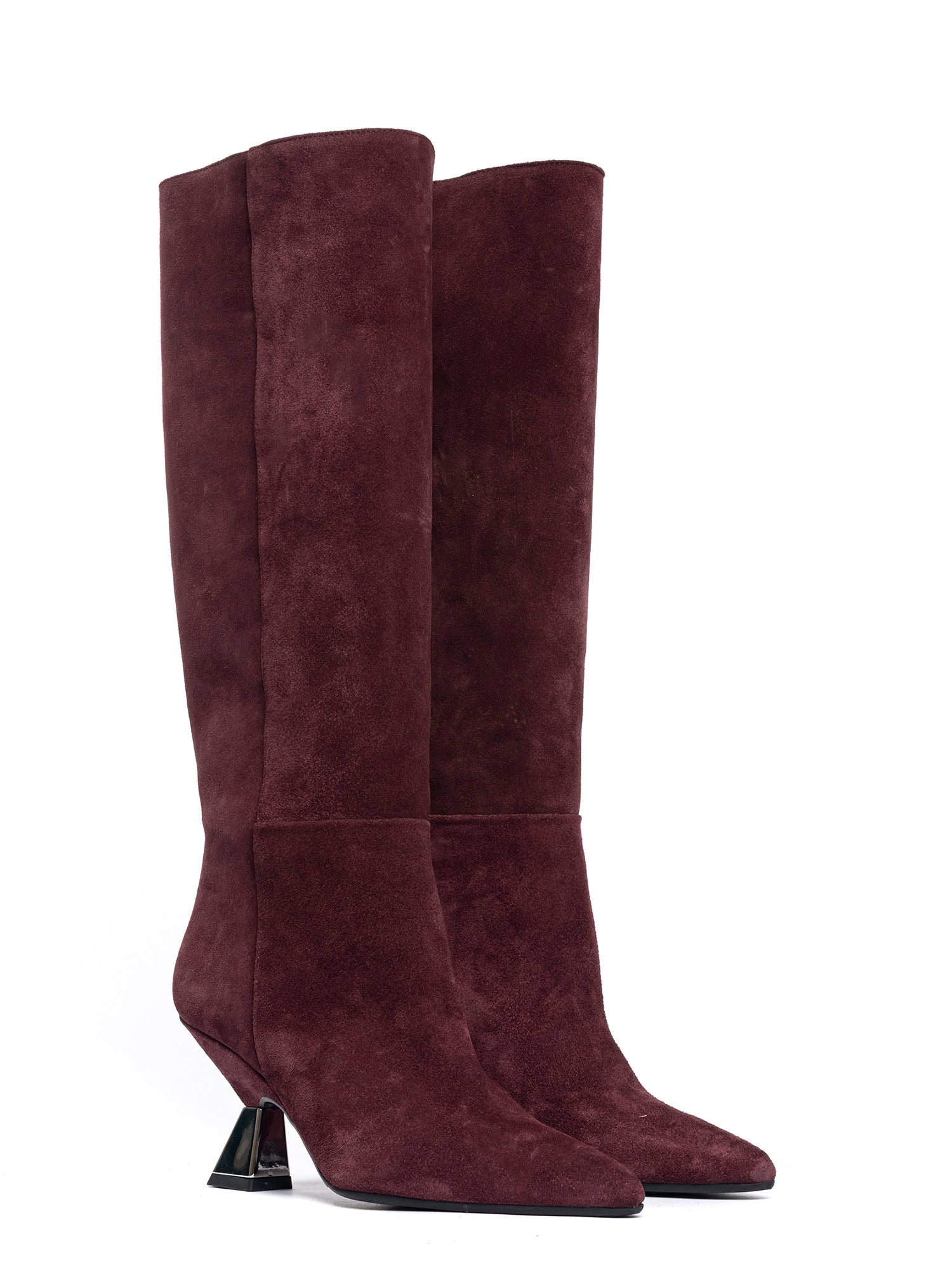 Rachele Wine Suede Boots
