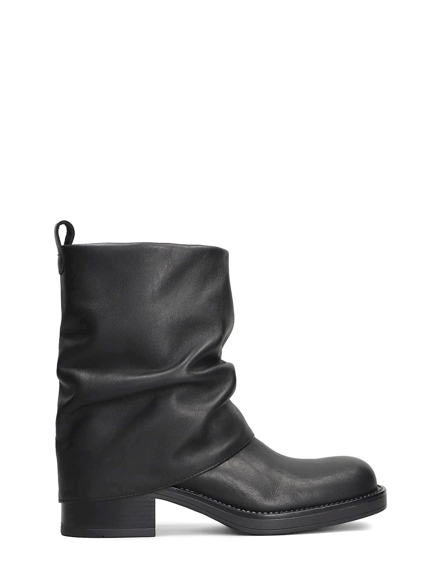 Royal Biker in vitello montone nero