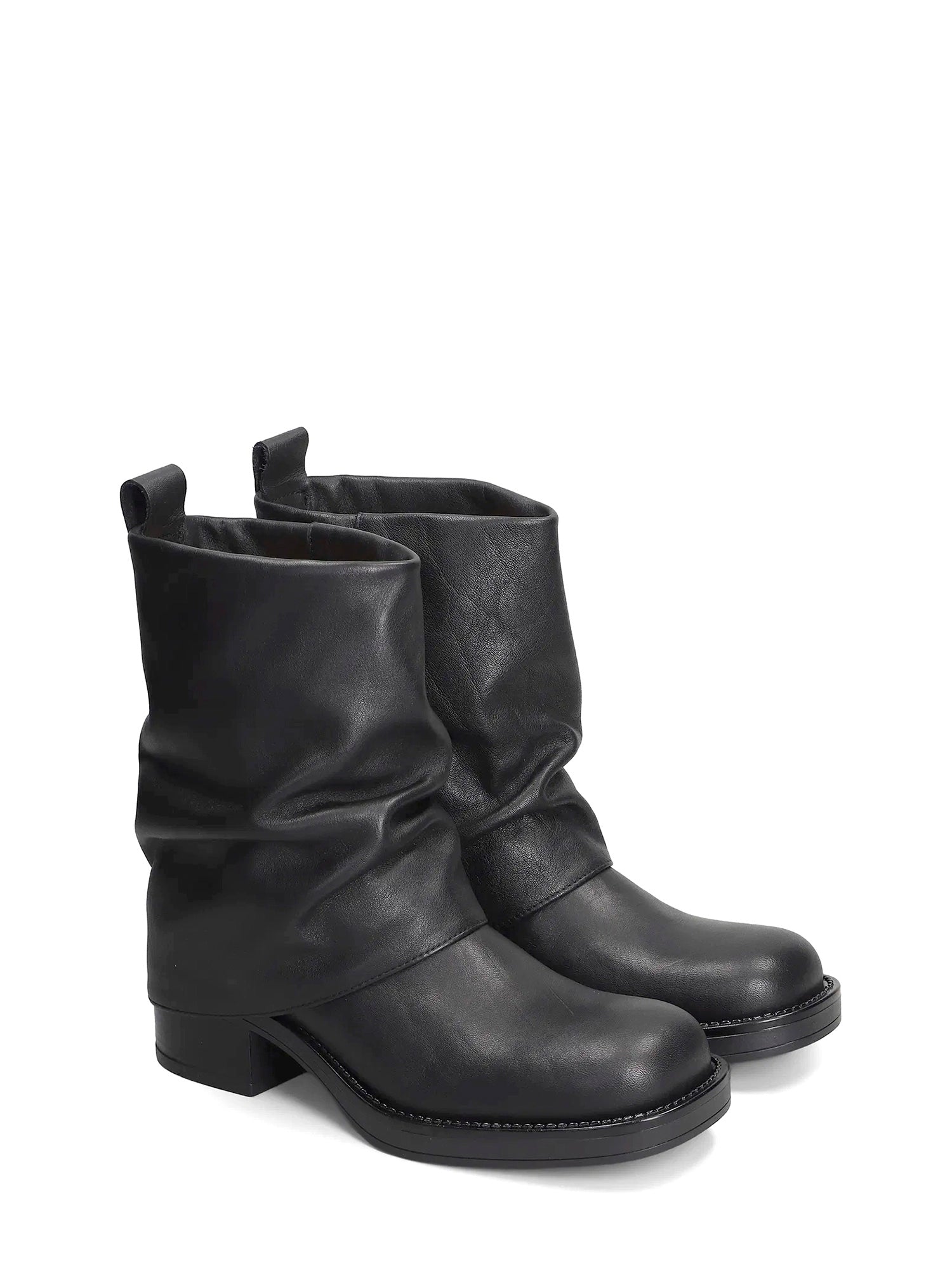 Royal Biker in vitello montone nero