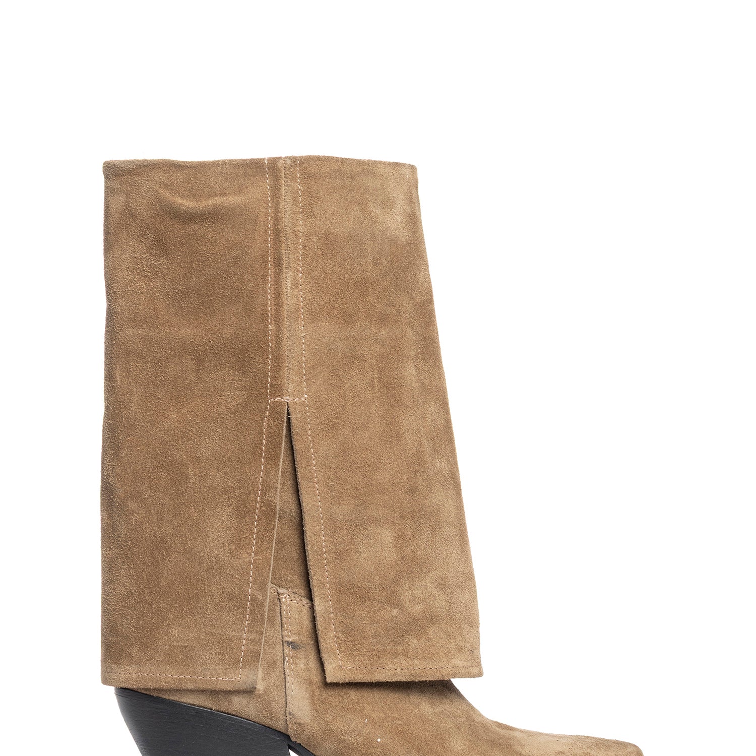 Santa Fe Stivali texani in camoscio taupe