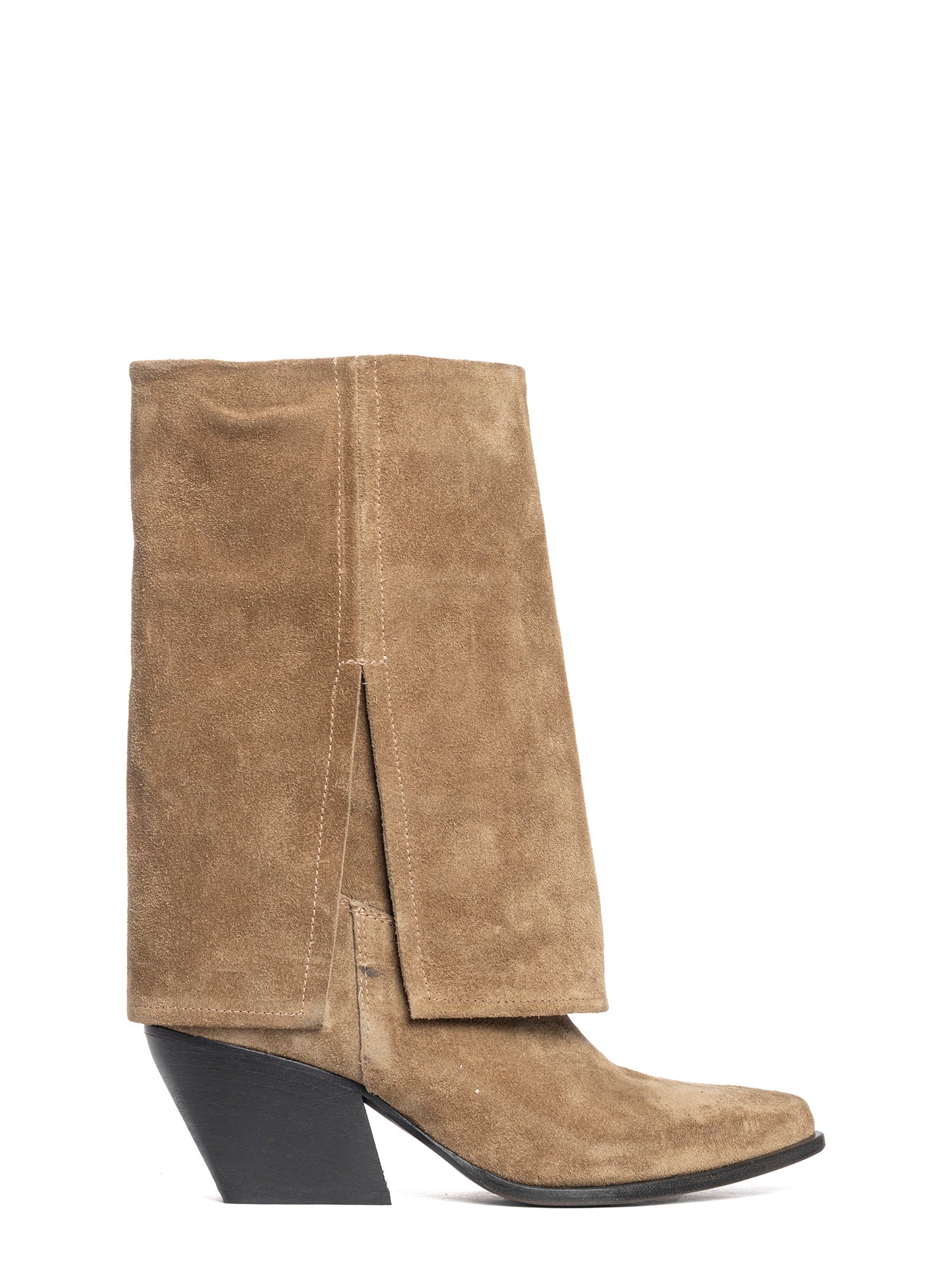 Santa Fe Stivali texani in camoscio taupe