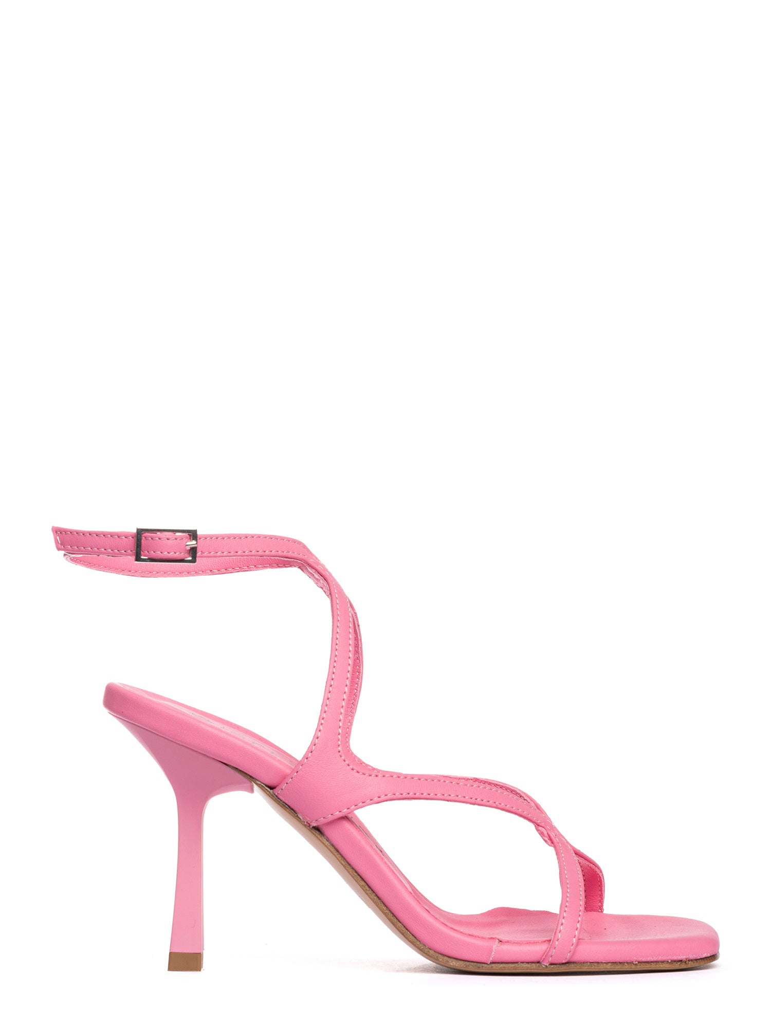 Sharlen Sandali intrecciati in nappa rosa barbie