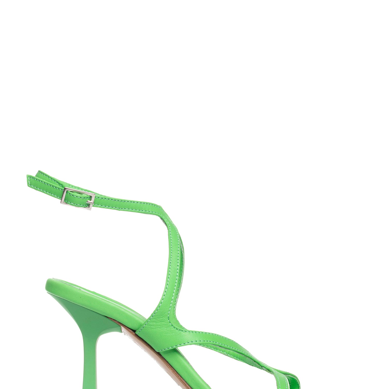 Sharlen Sandali intrecciati in nappa verde