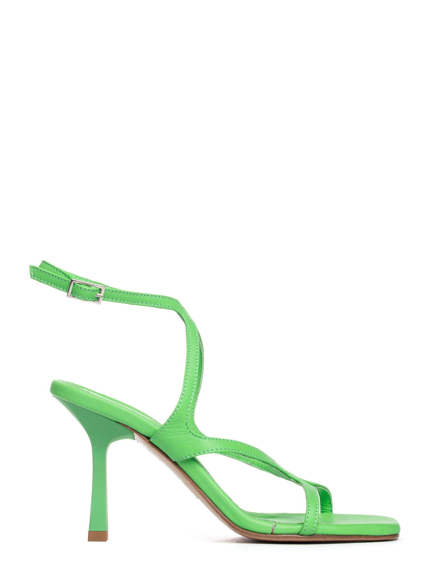 Sharlen Sandali intrecciati in nappa verde