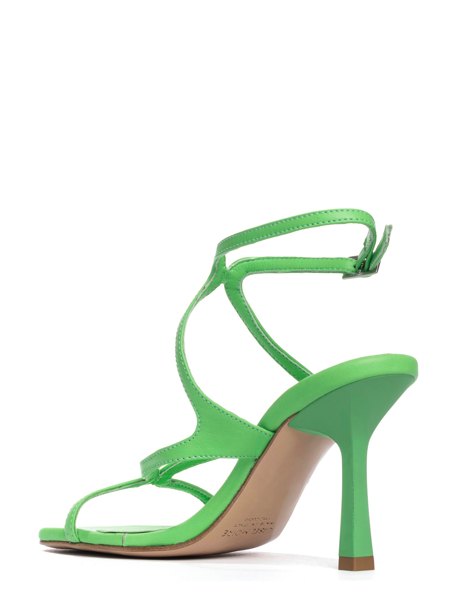 Sharlen Sandali intrecciati in nappa verde
