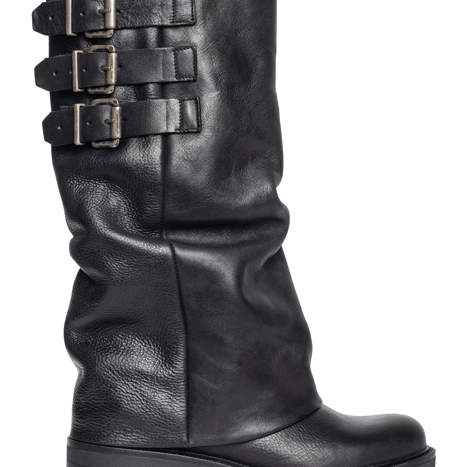 Royal Biker in off-white sheepskin calfskin