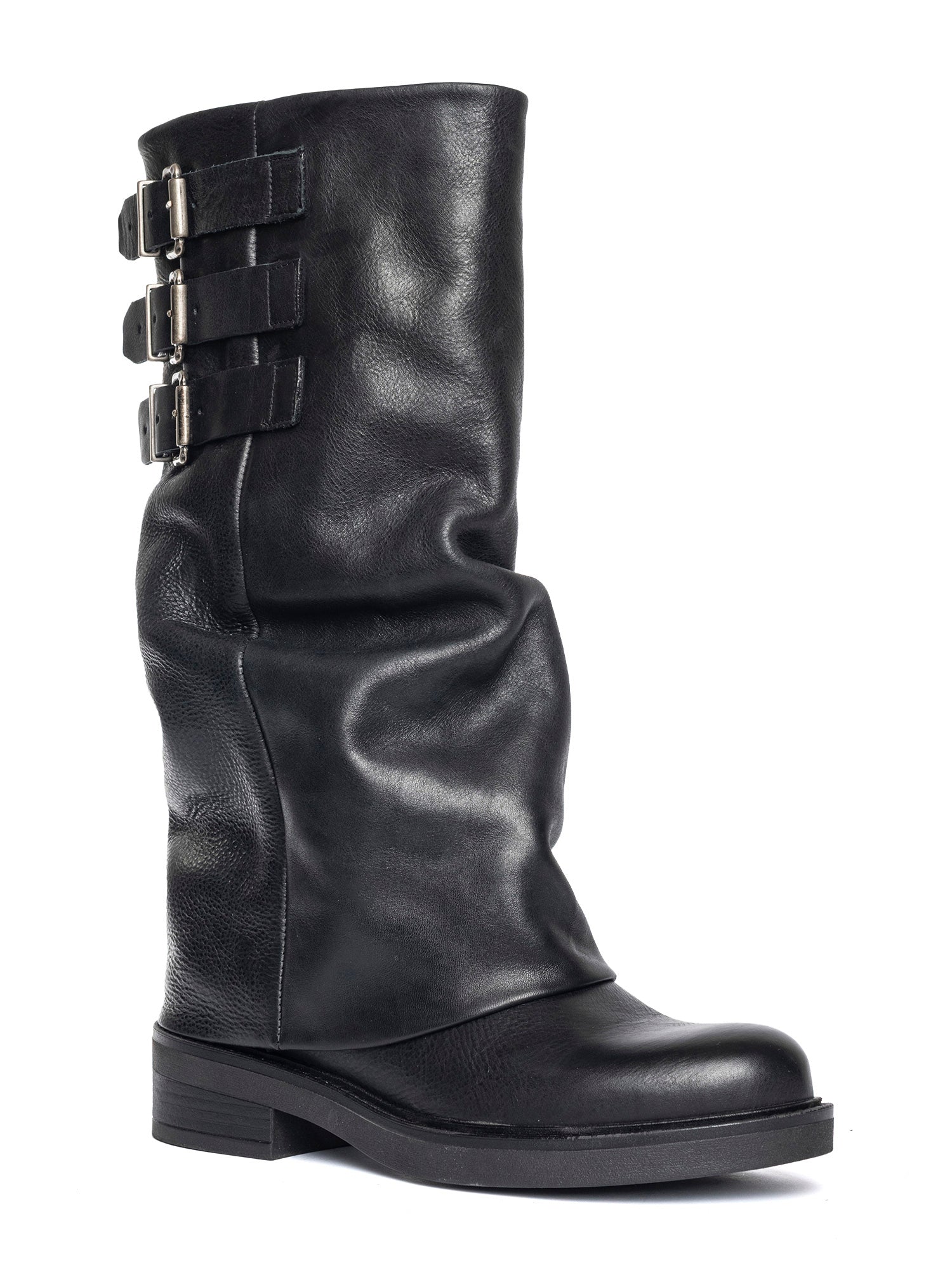 Royal Biker in off-white sheepskin calfskin