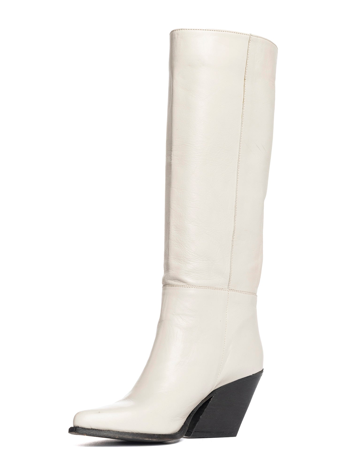 Sophie Stivali texani in nappa latte