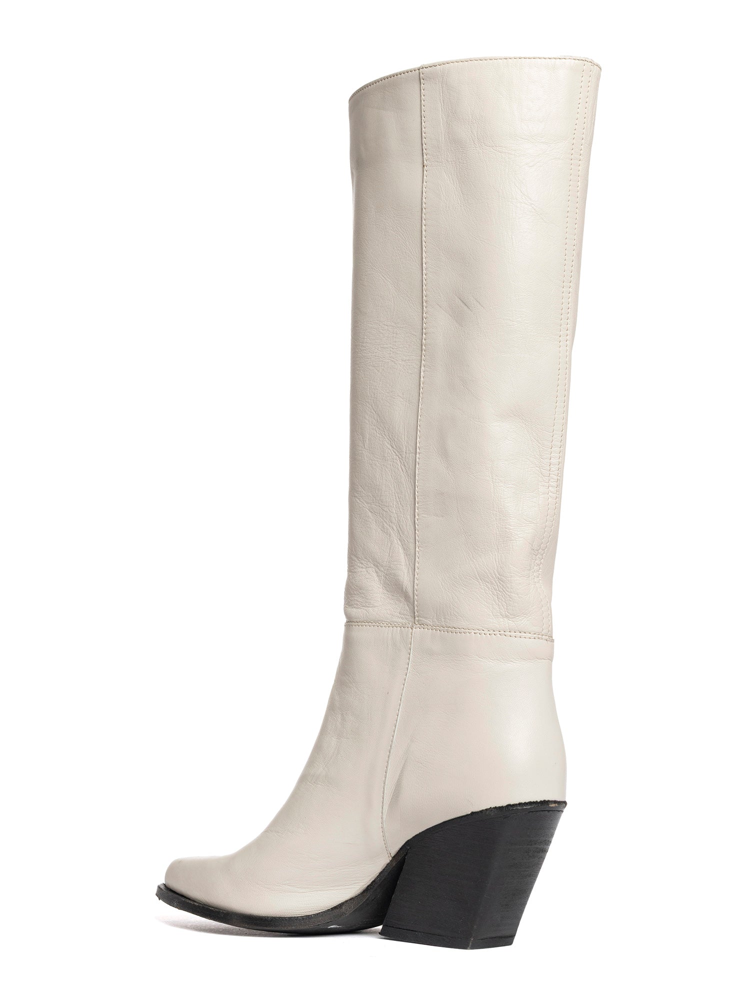 Sophie Stivali texani in nappa latte