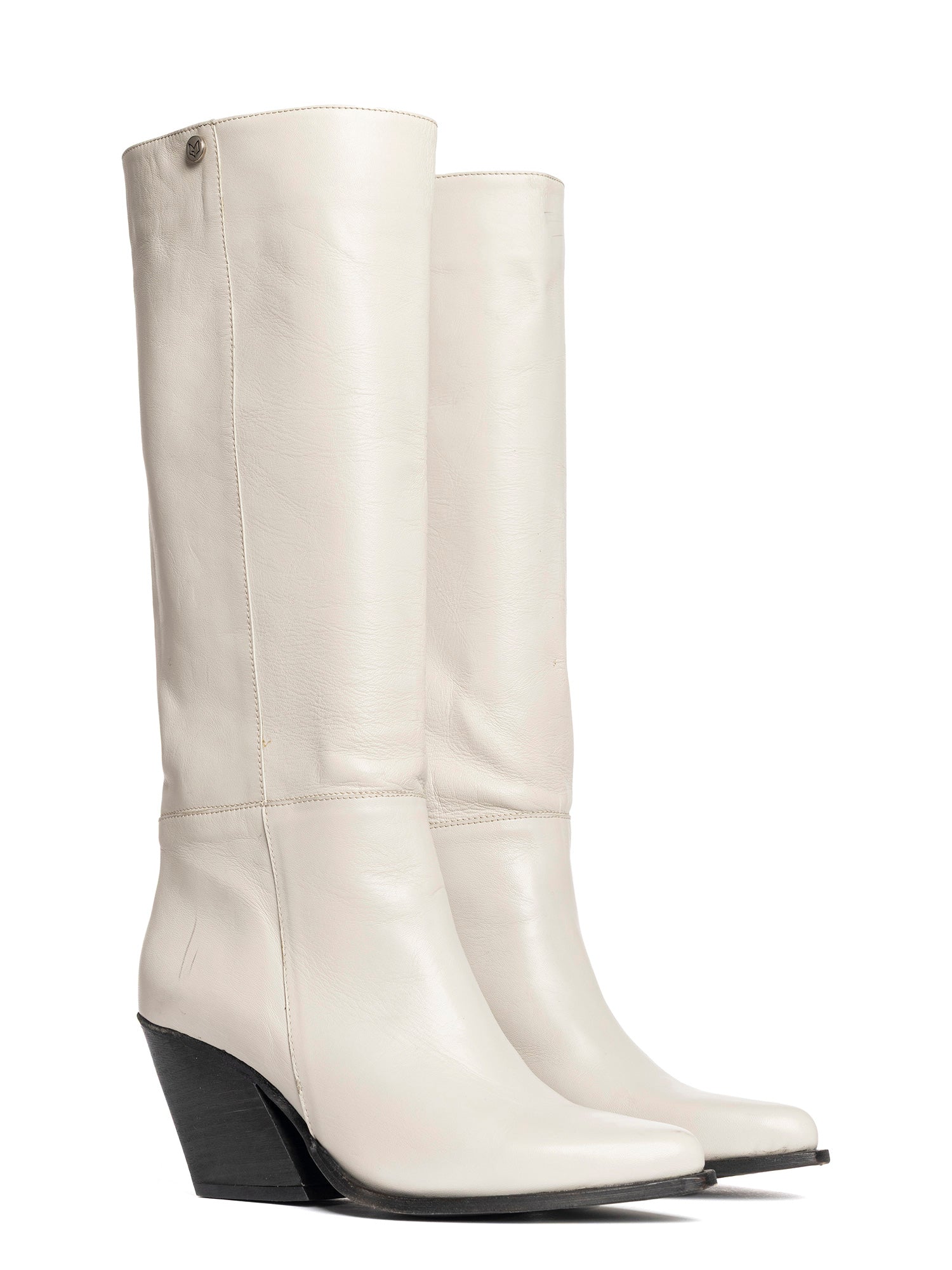 Sophie Stivali texani in nappa latte