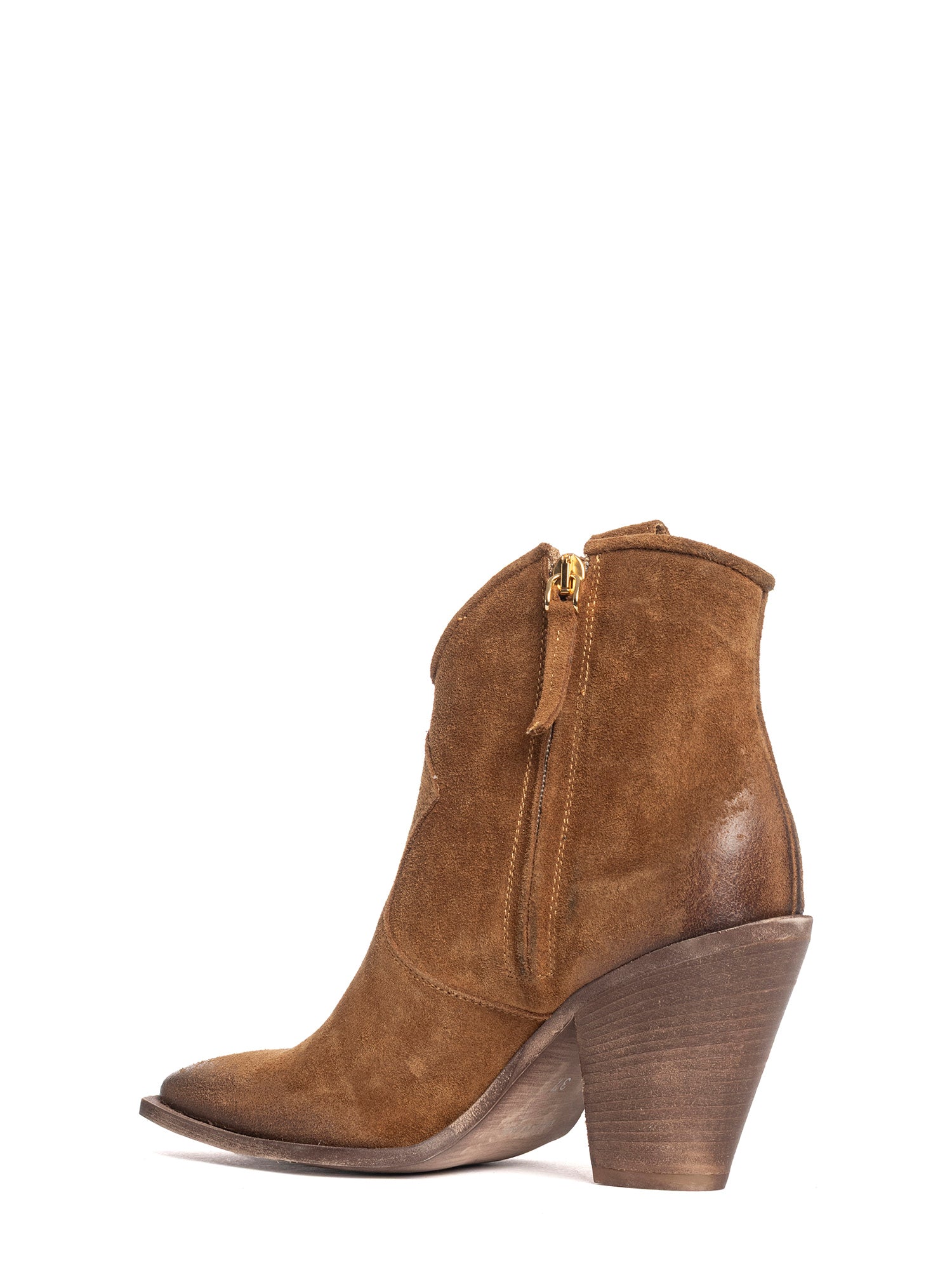 ST03 Tronchetti texani in camoscio cuoio