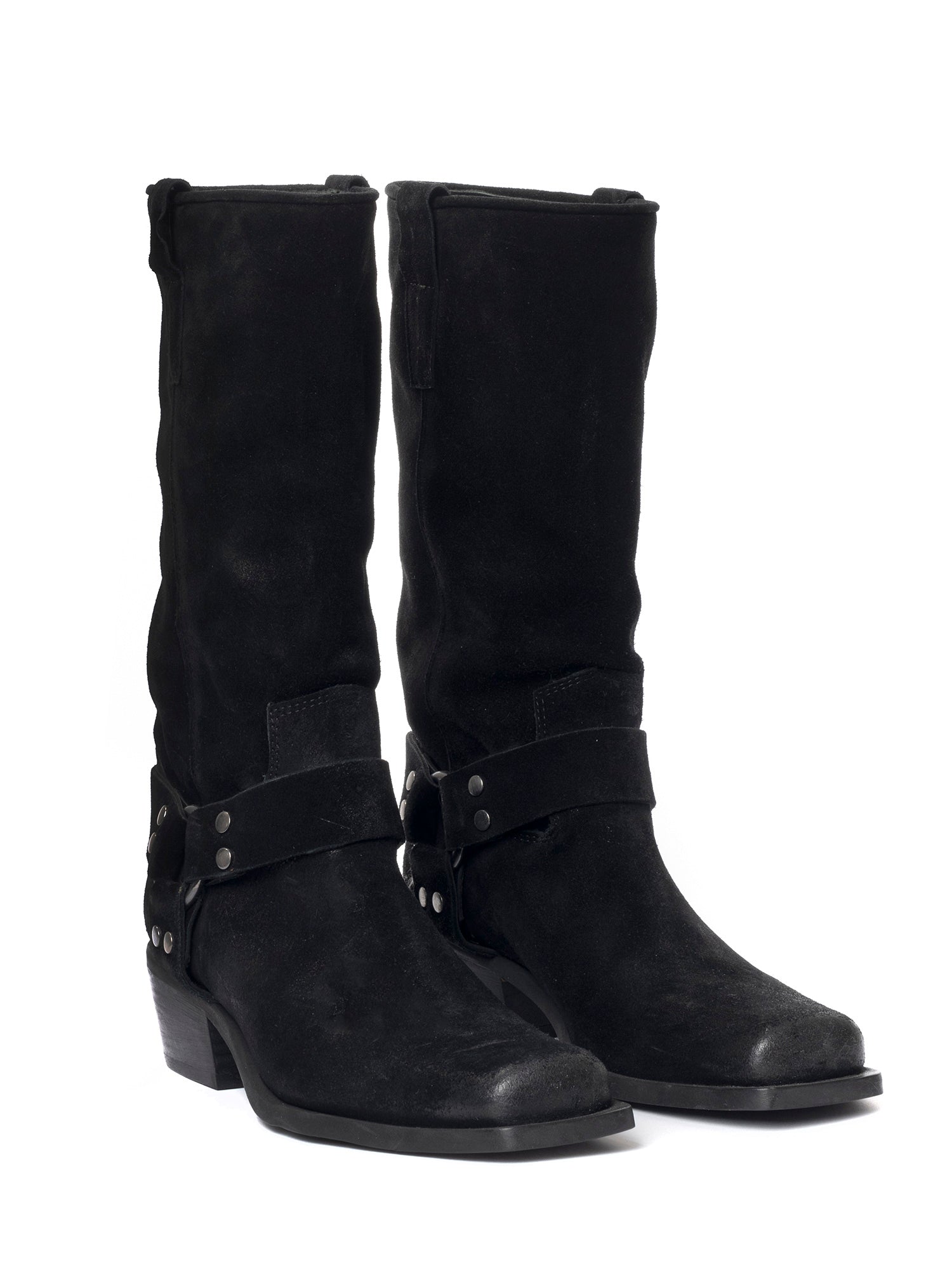 Texas Stivali texani in camoscio nero