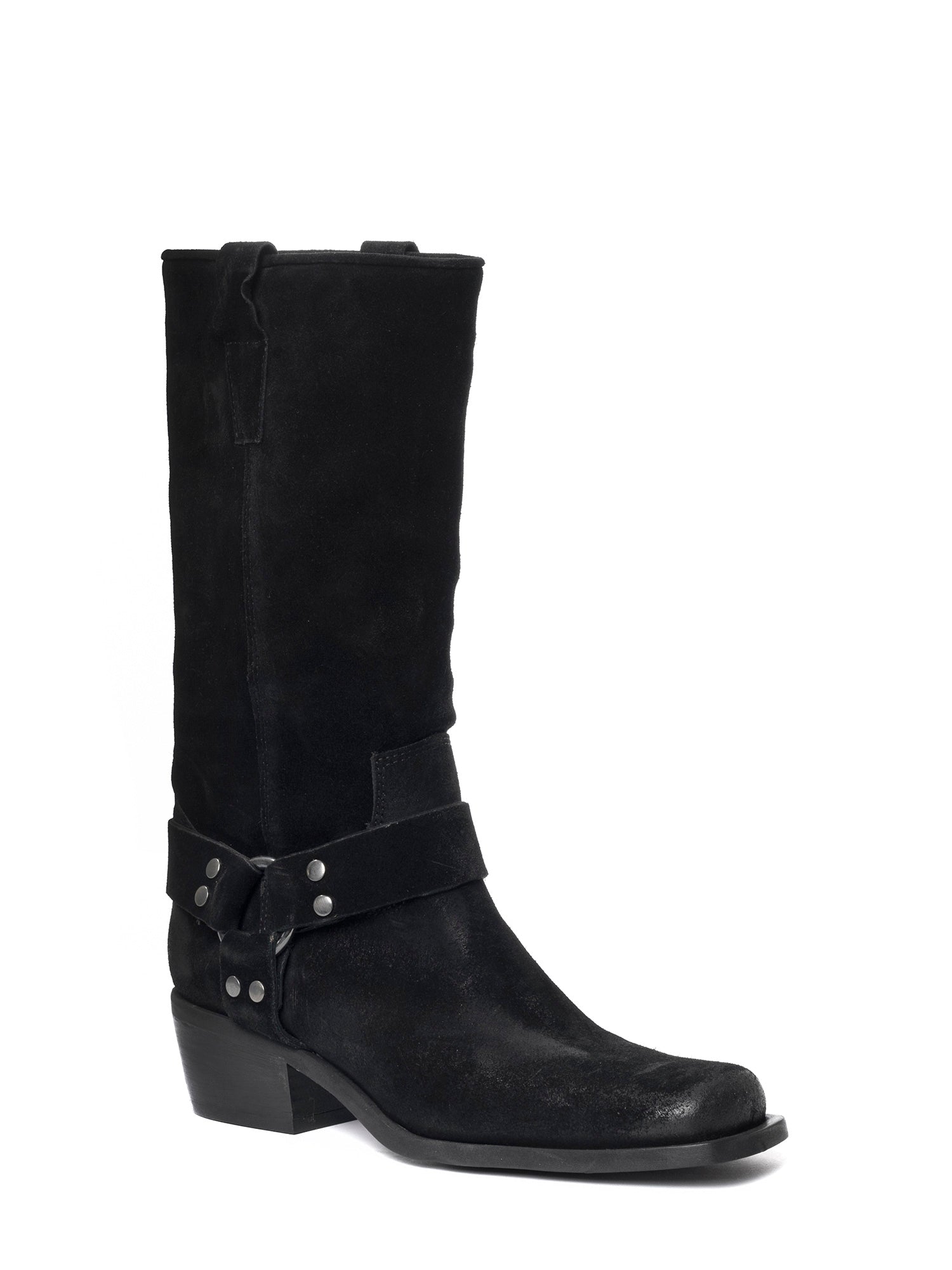 Texas Stivali texani in camoscio nero