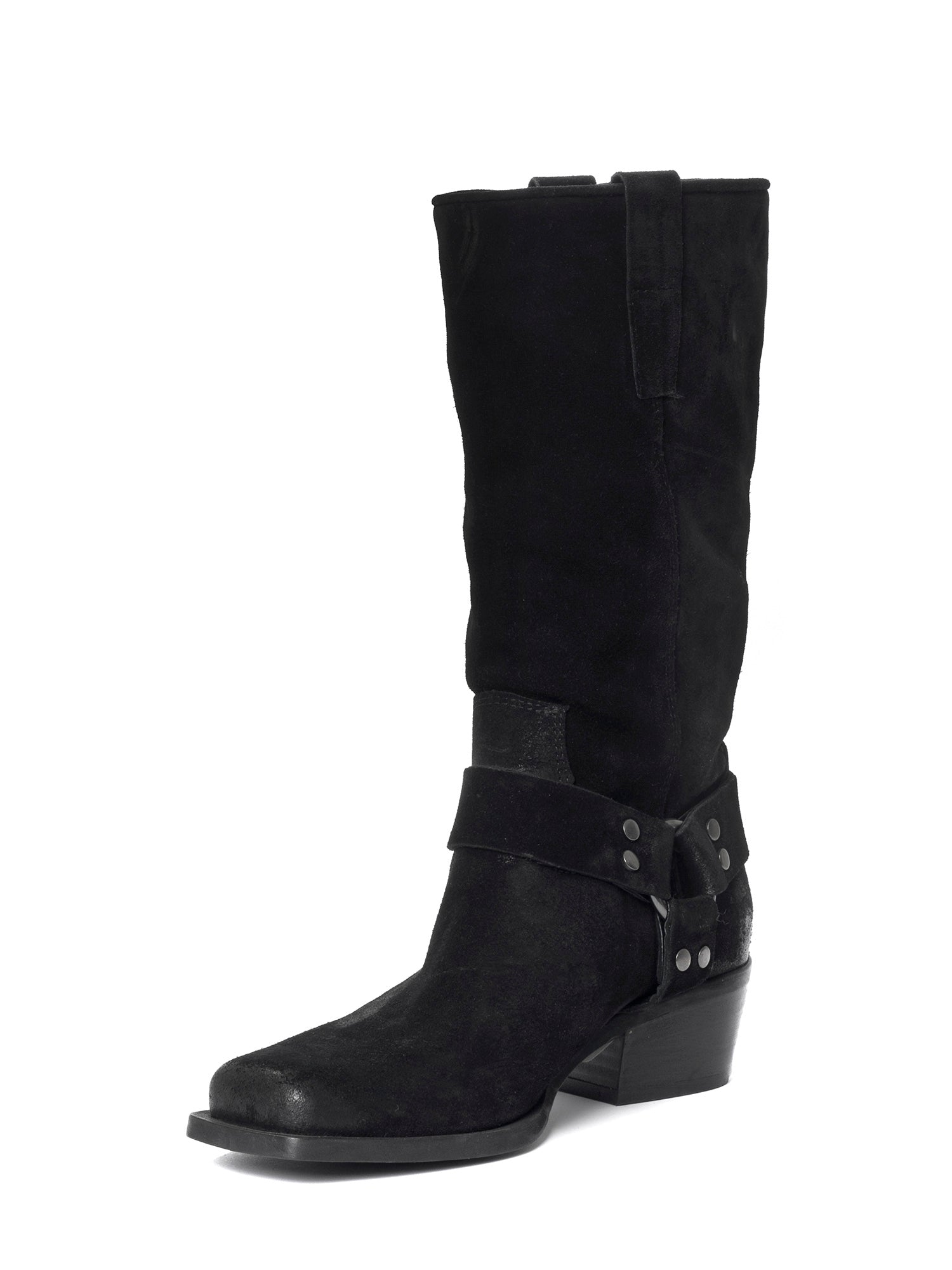 Texas Stivali texani in camoscio nero