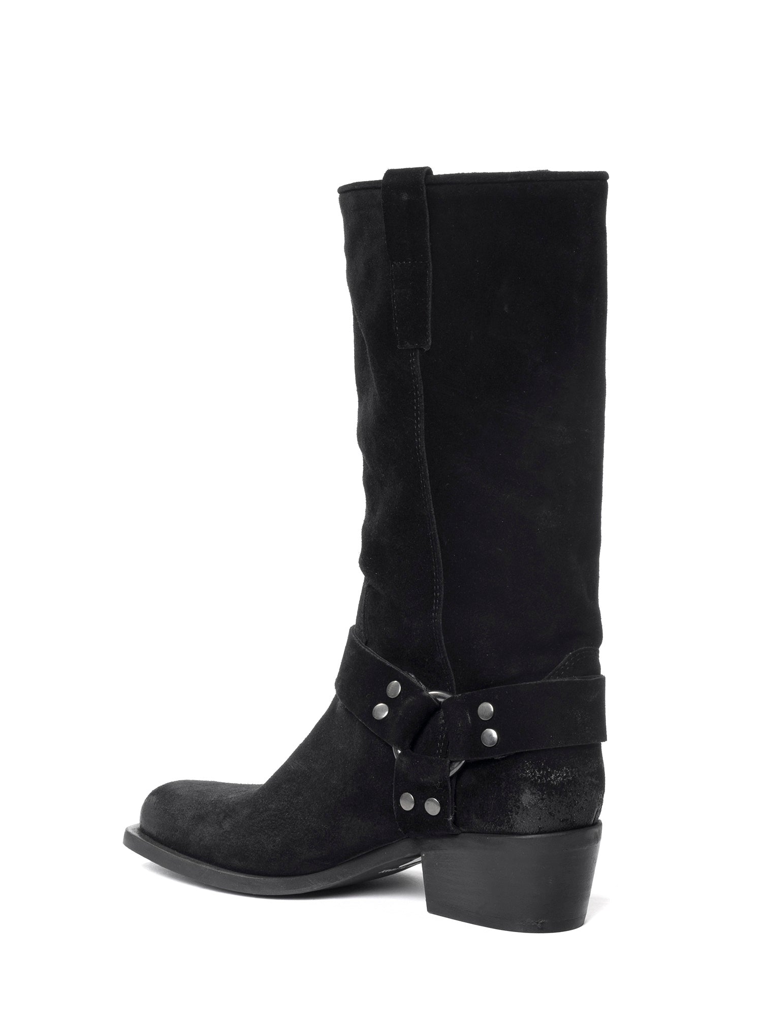 Texas Stivali texani in camoscio nero