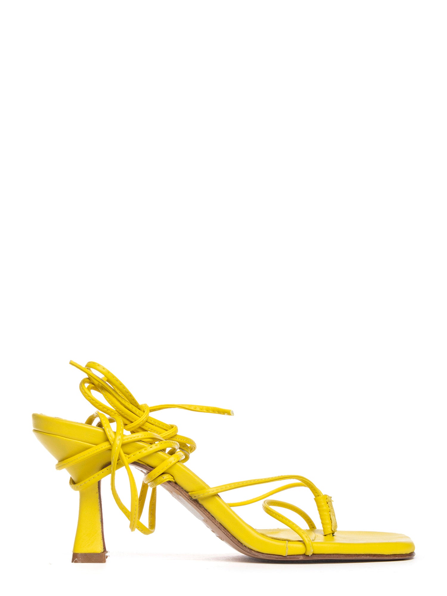 Virginia Sandali alla schiava in nappa giallo