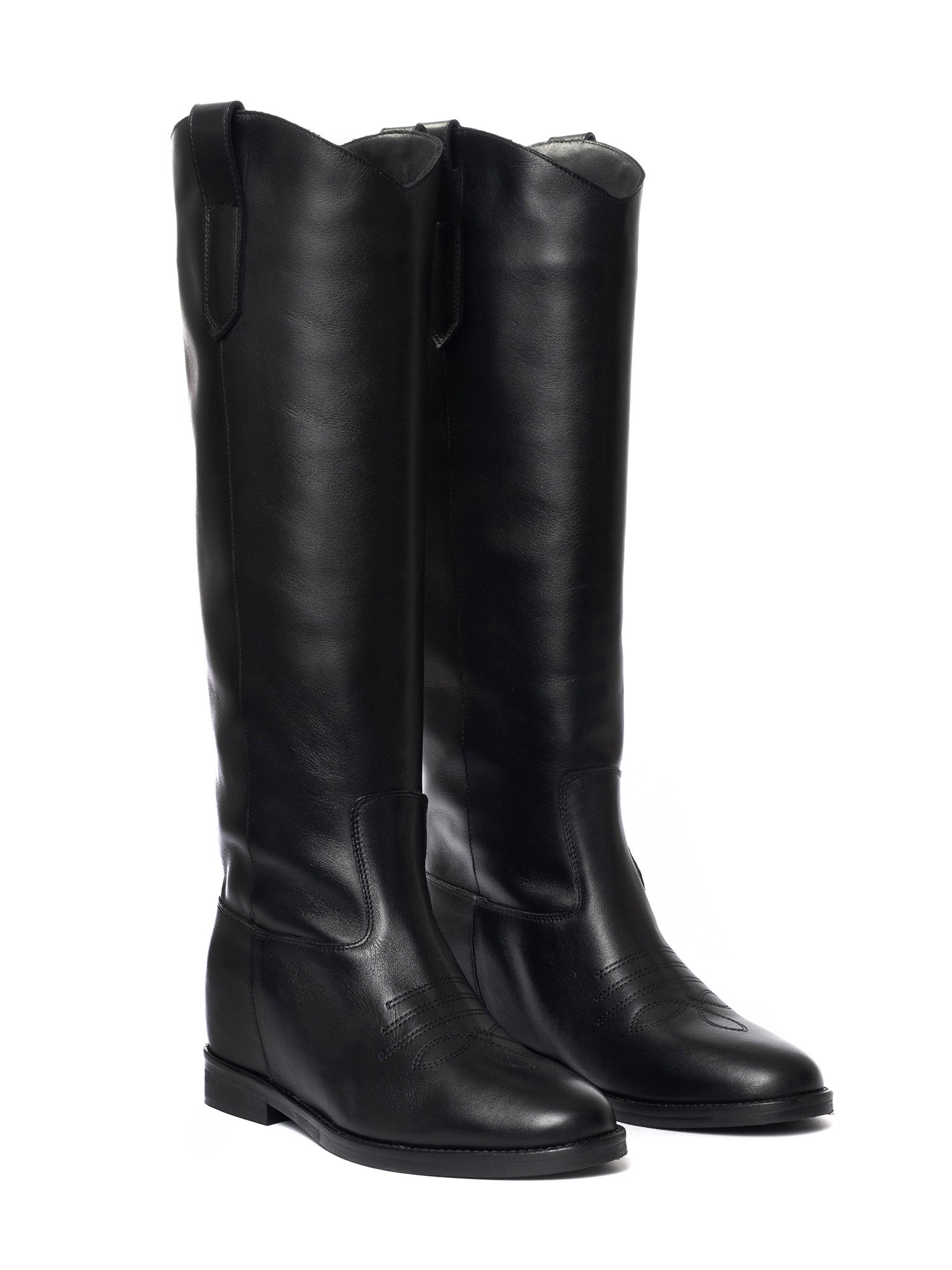 Cristal boots in black calfskin