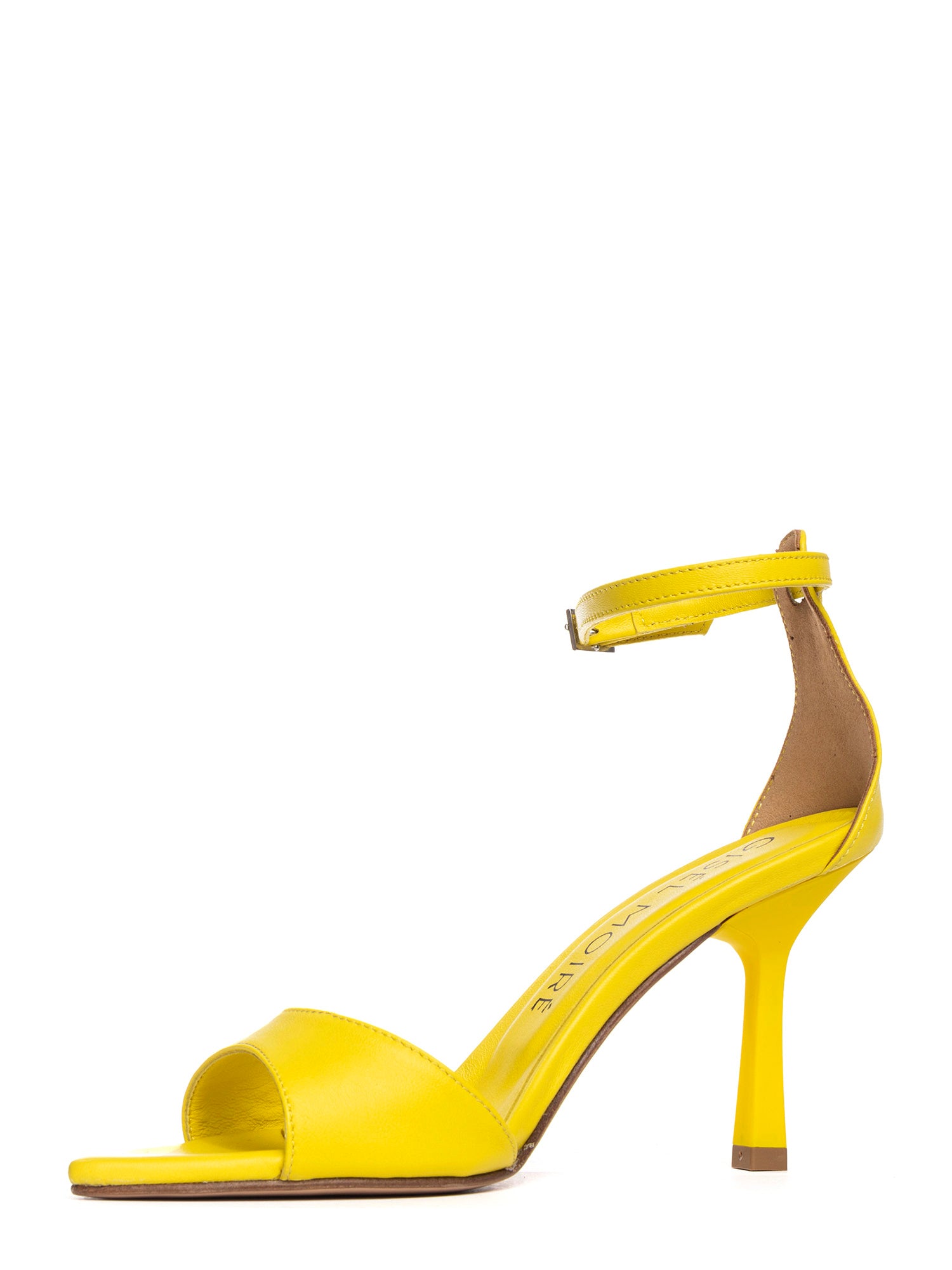 Vittoria Sandali a fascia in nappa giallo