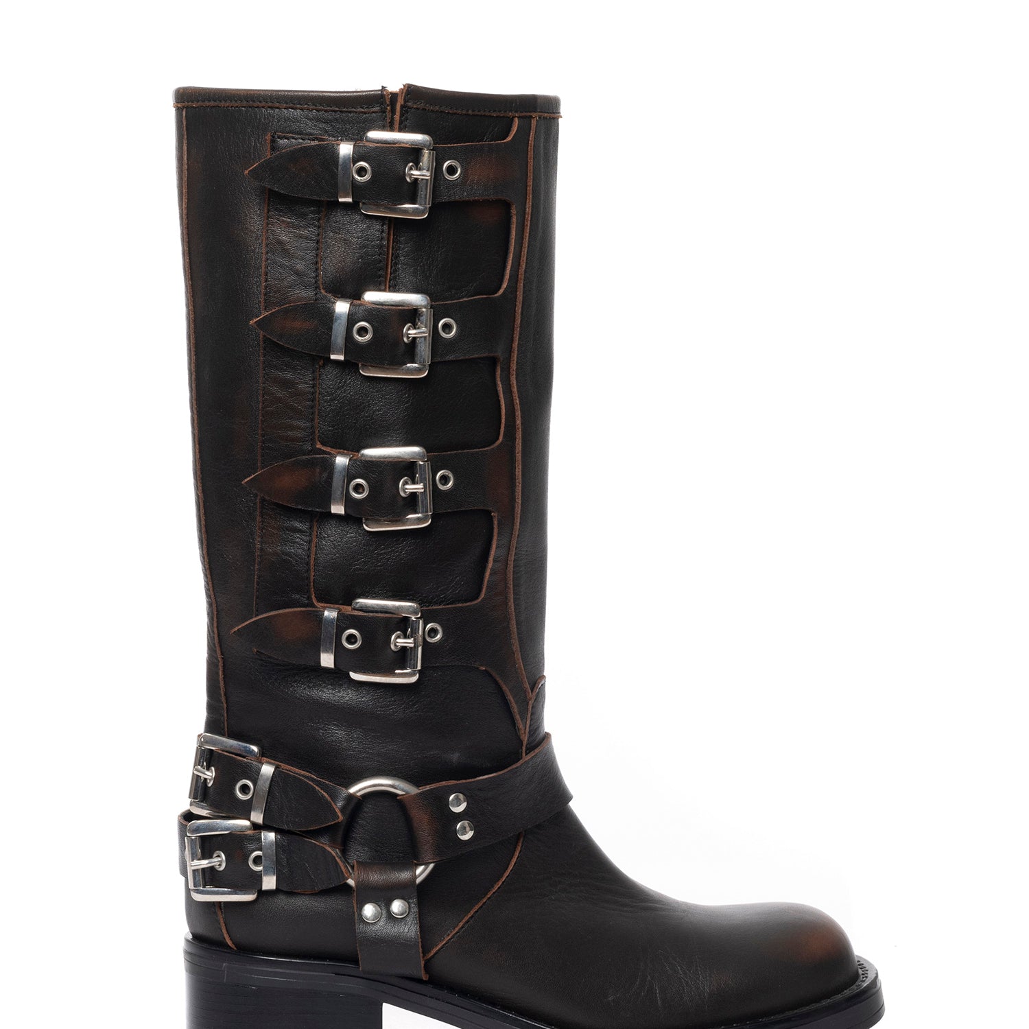 Windsor Biker in vitello asportato marrone