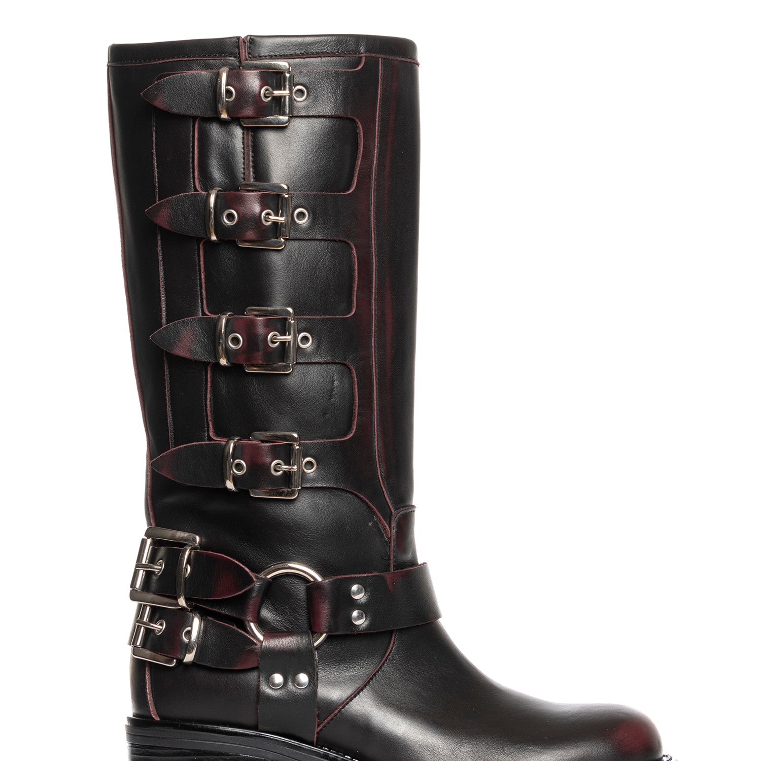 Windsor Biker in vitello asportato bordeaux