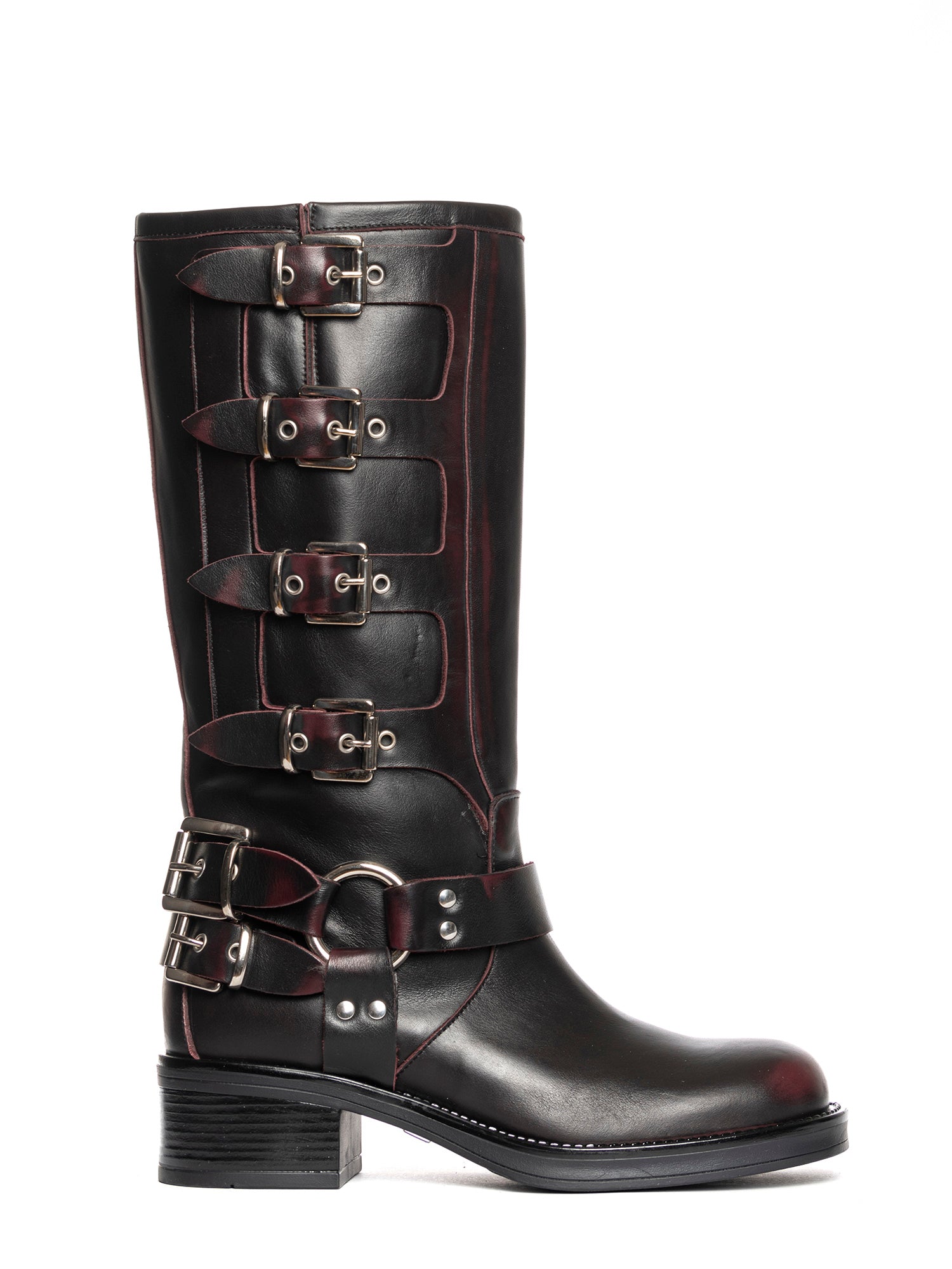 Windsor Biker in vitello asportato bordeaux