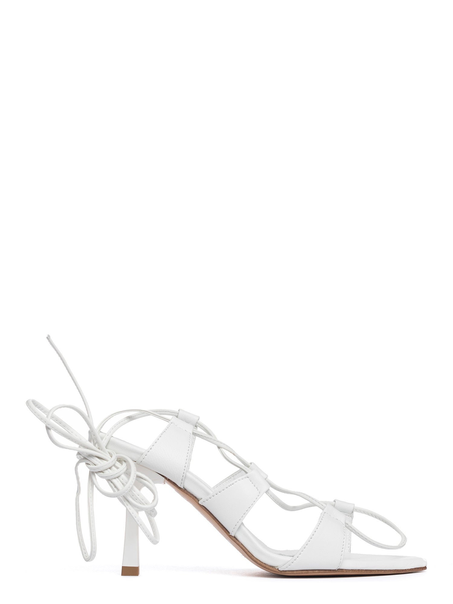 Zania Sandali alla schiava in nappa bianco