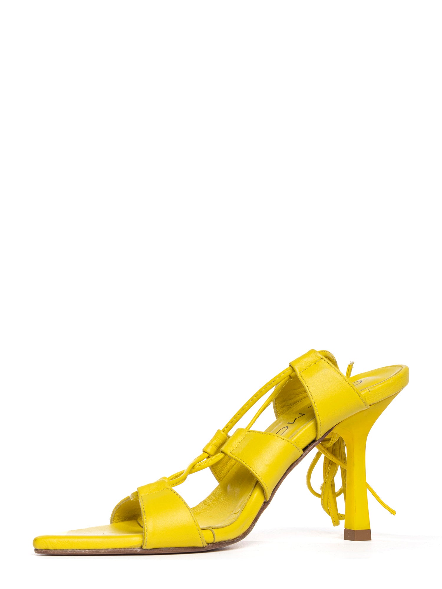 Zania Sandali alla schiava in nappa giallo