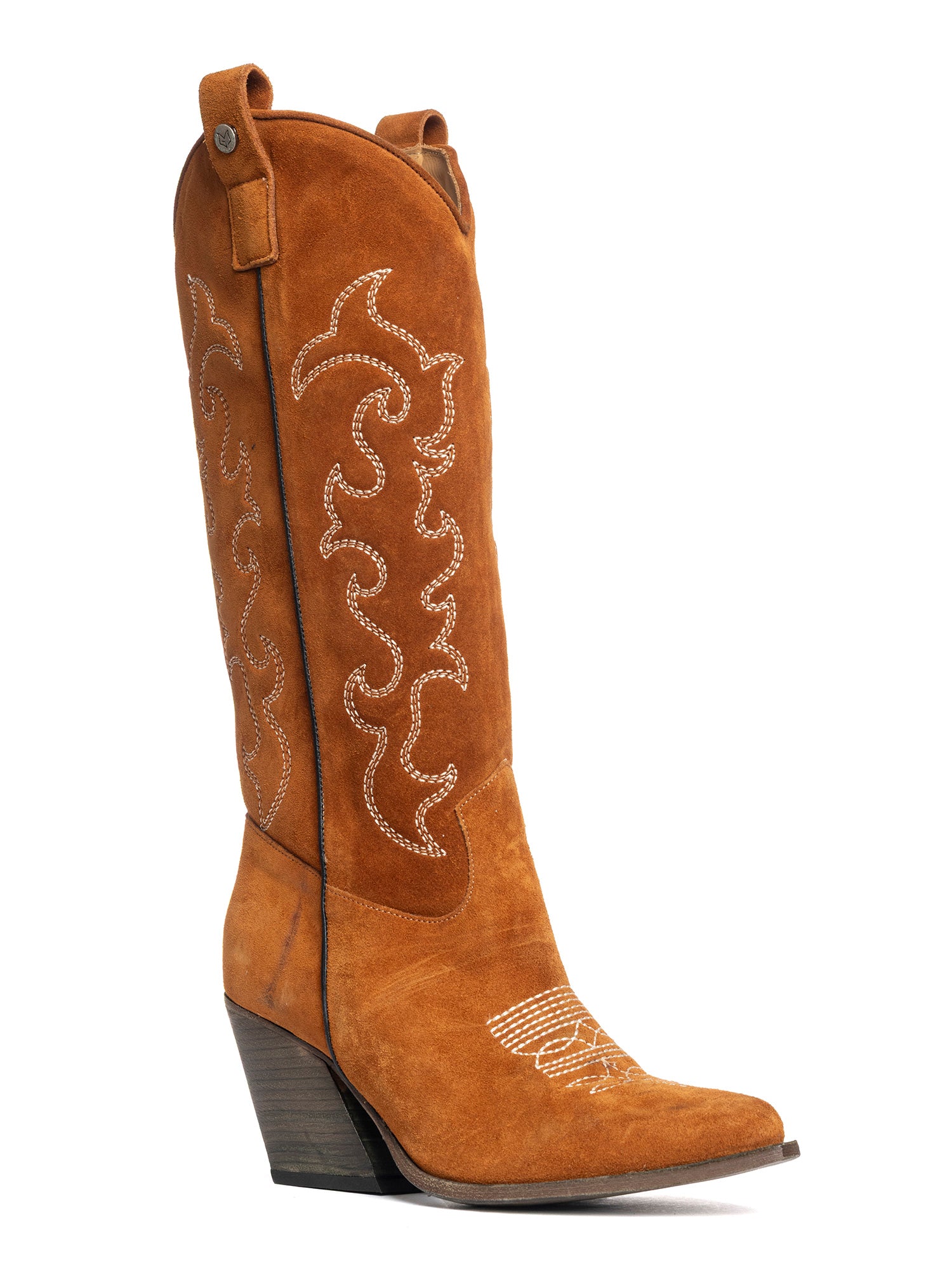 Zoe Stivali texani in camoscio cuoio