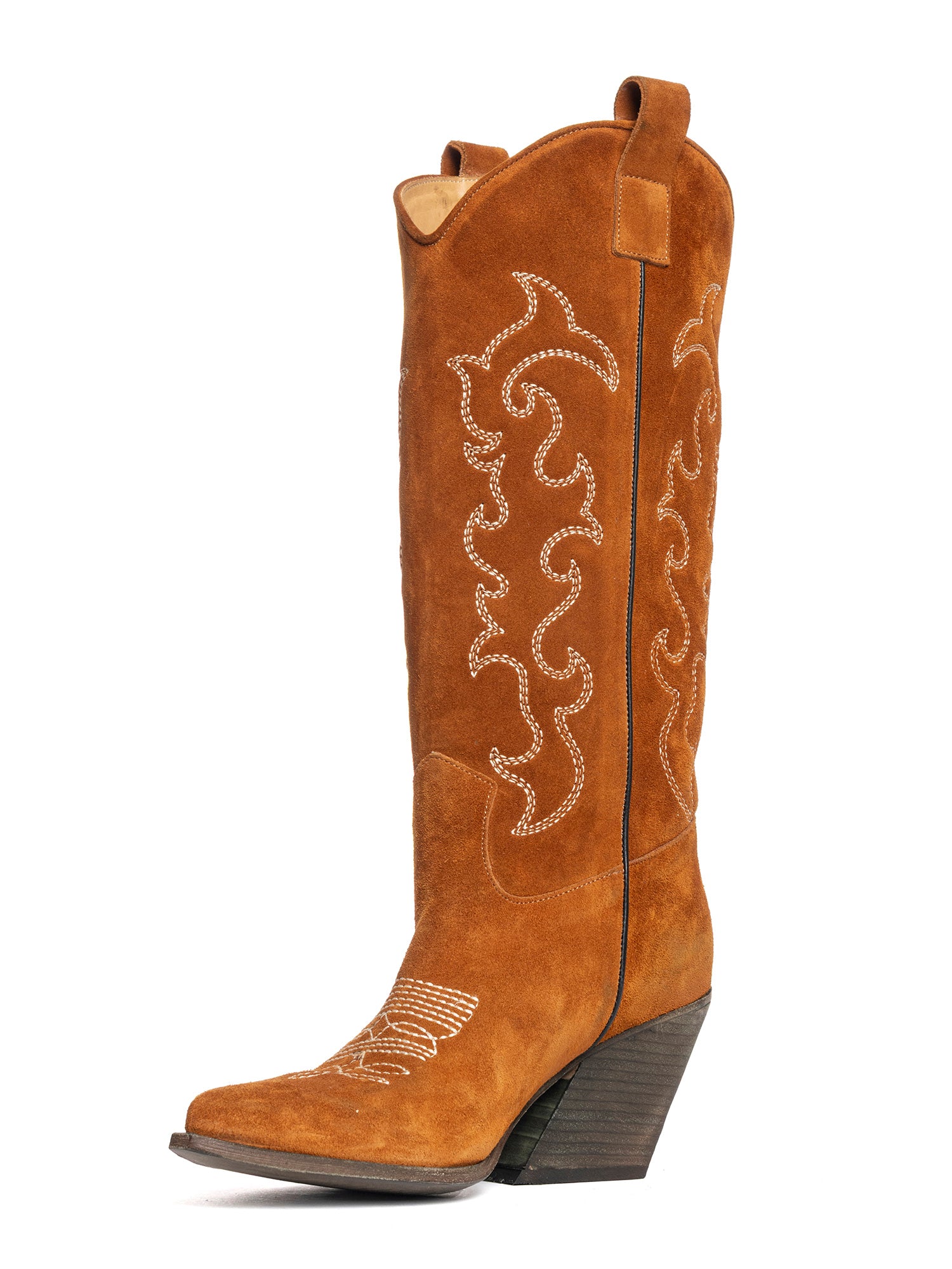 Zoe Stivali texani in camoscio cuoio