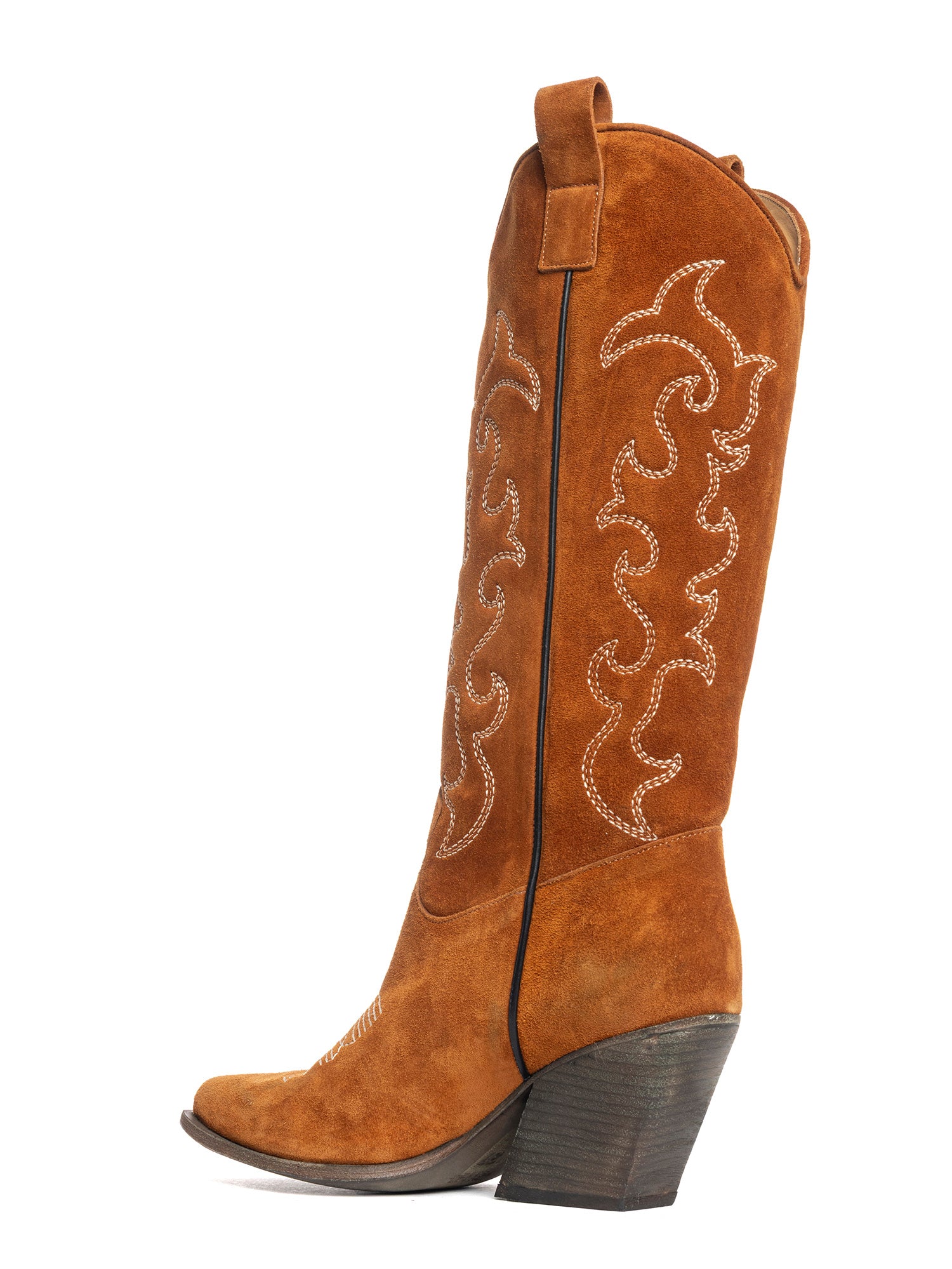 Zoe Stivali texani in camoscio cuoio