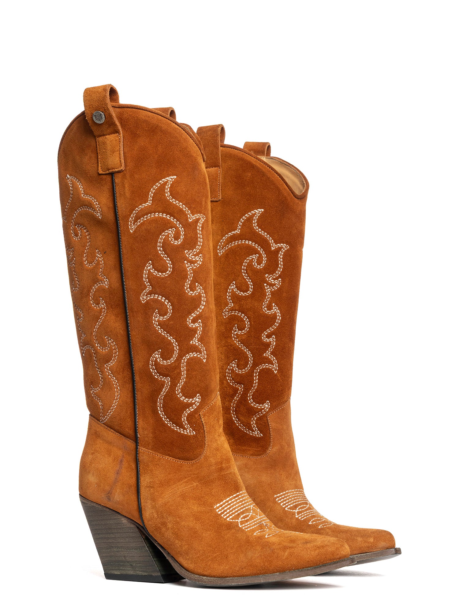 Zoe Stivali texani in camoscio cuoio