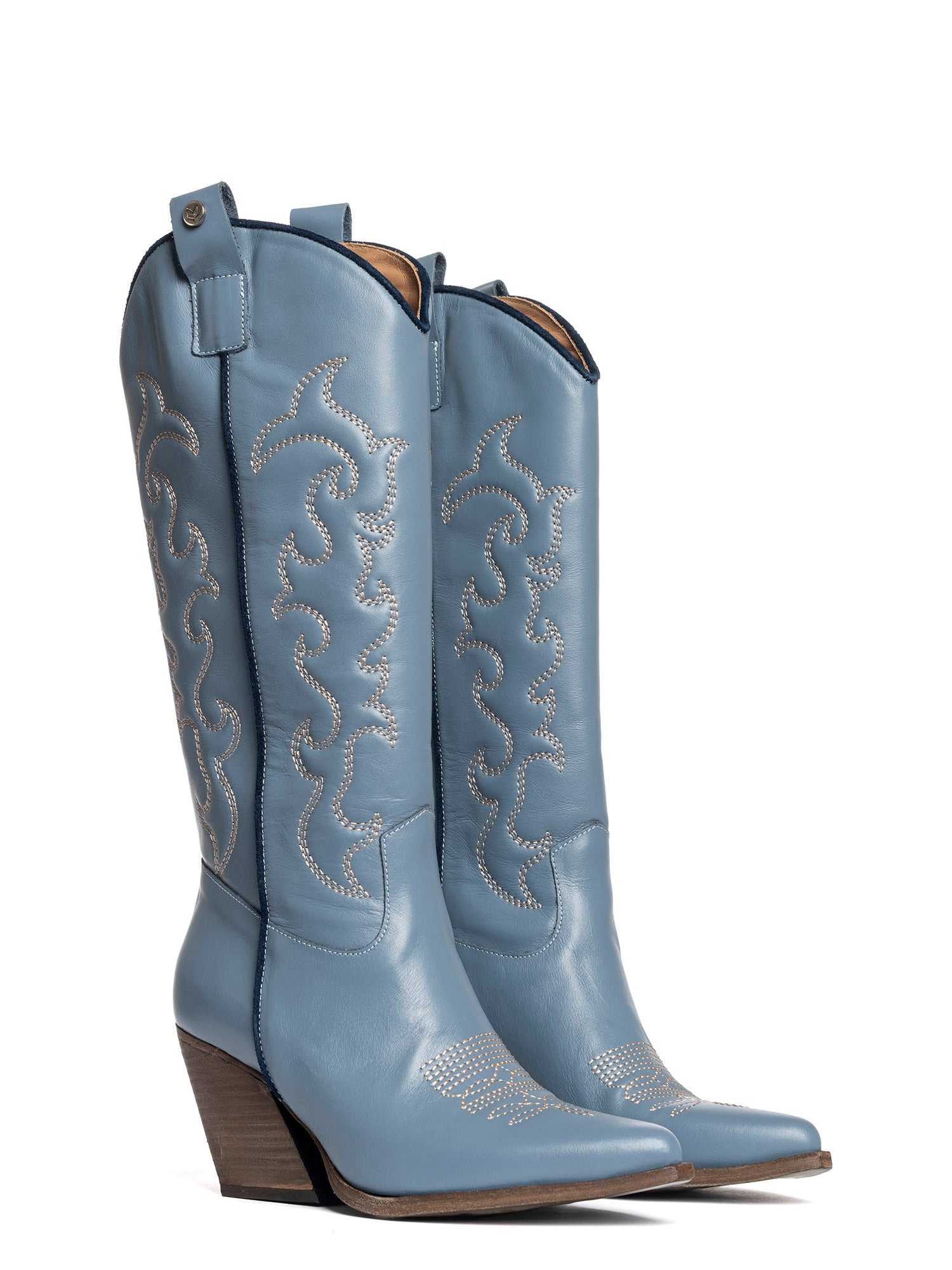 Zoe Stivali texani in vitello jeans