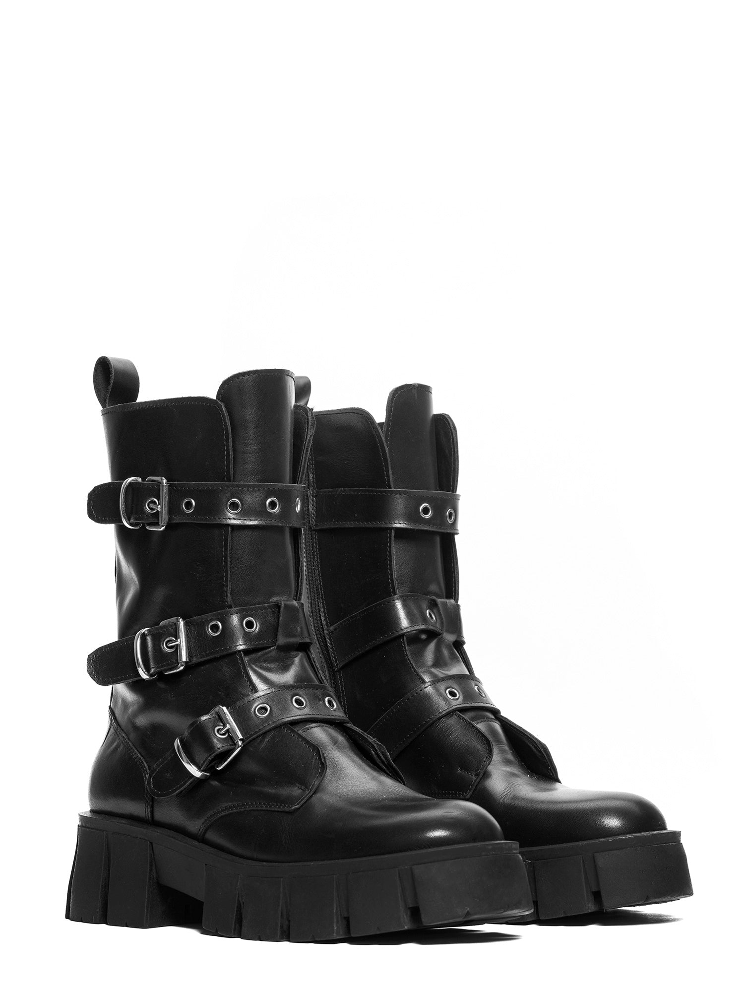 Zurigo Biker in vitello nero