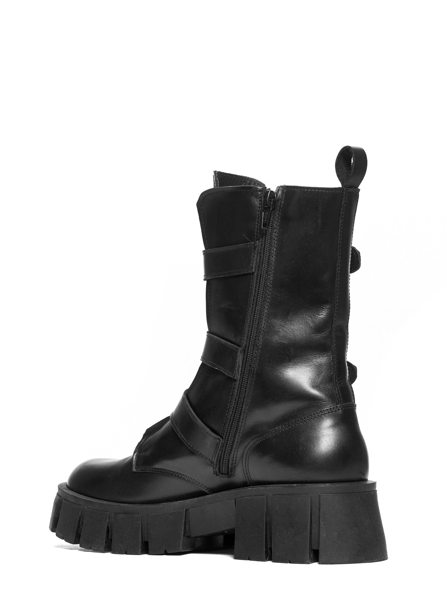 Zurigo Biker in vitello nero