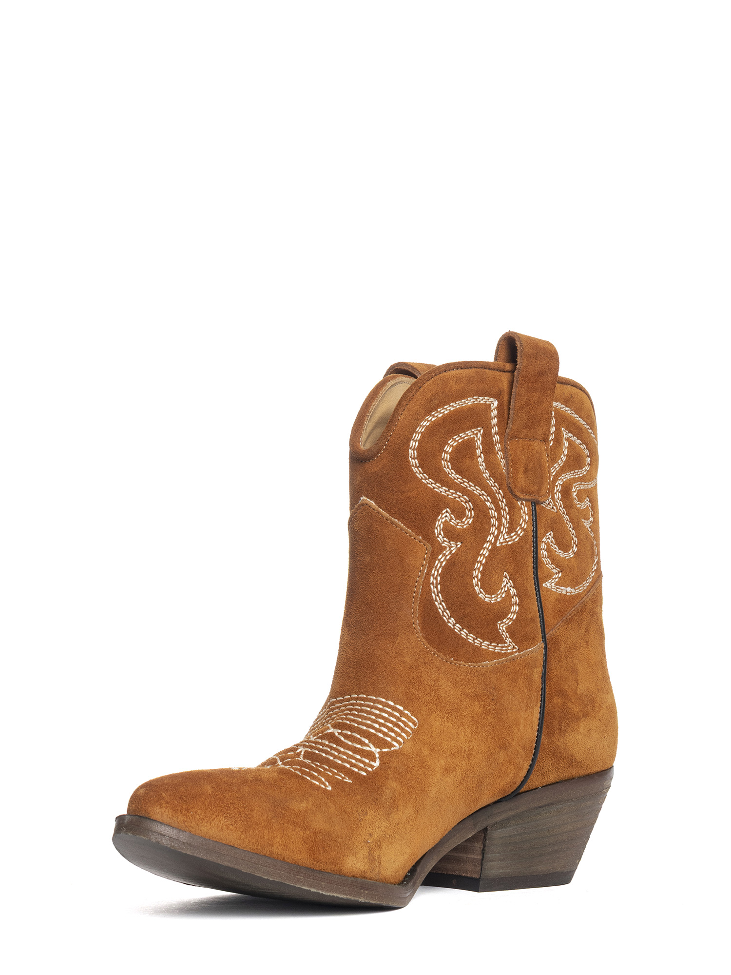 Alma Tronchetti texani in camoscio cuoio