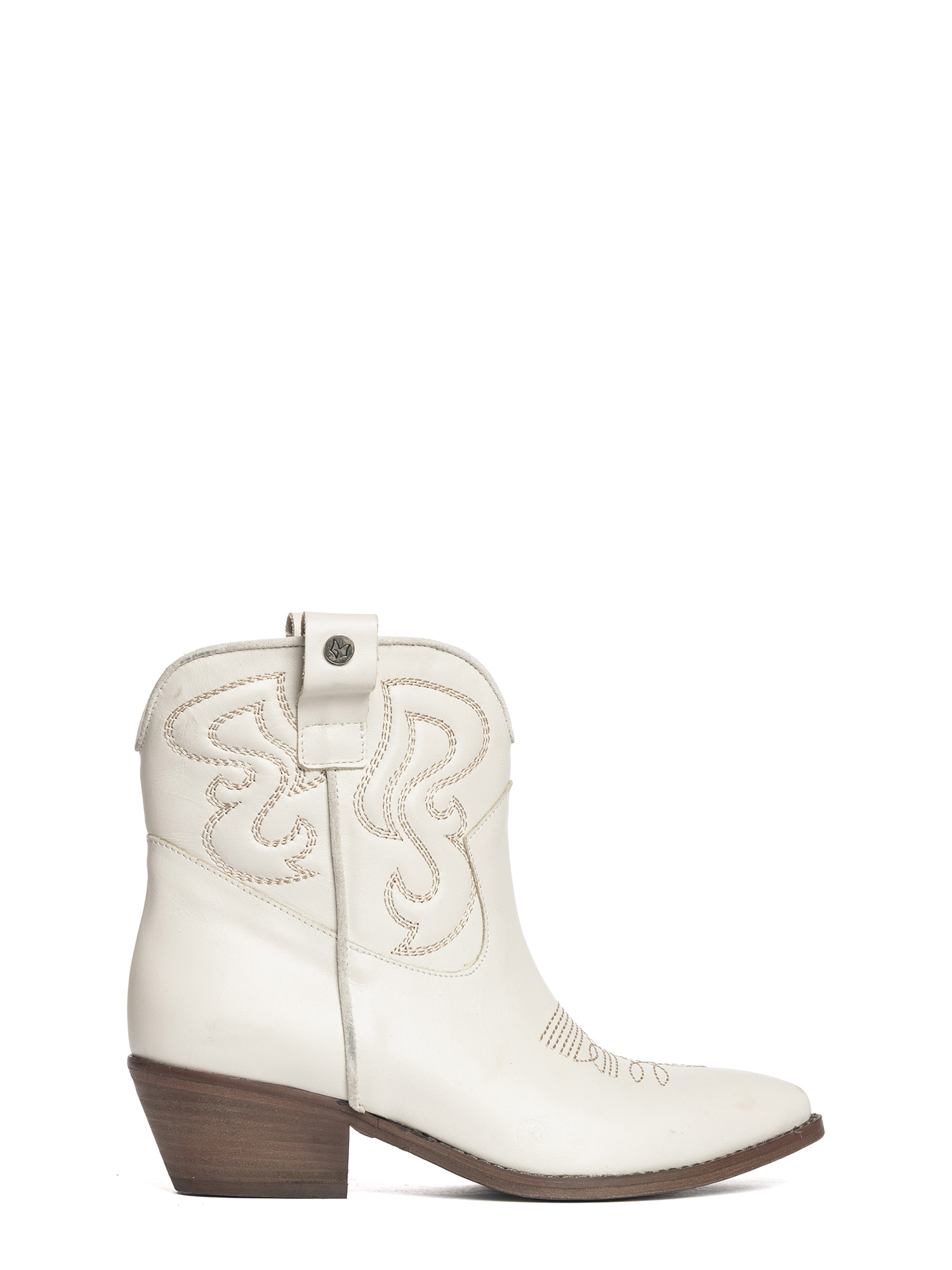 Alma Tronchetti texani in vitello latte off-white